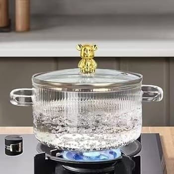 Modern Glass Cooking Pot with Lid –
