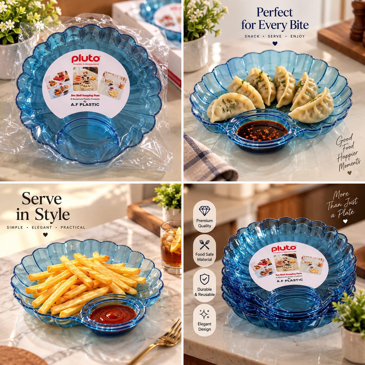 Sea Shell Dumpling Plate