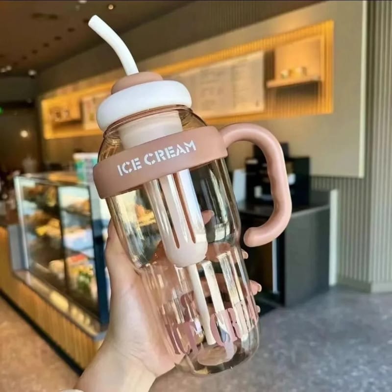 1300ml Ice Cream-Shaped Plastic Tumbler