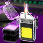 USB Rechargeable Dual Arc Electric Lighter with Flashlight