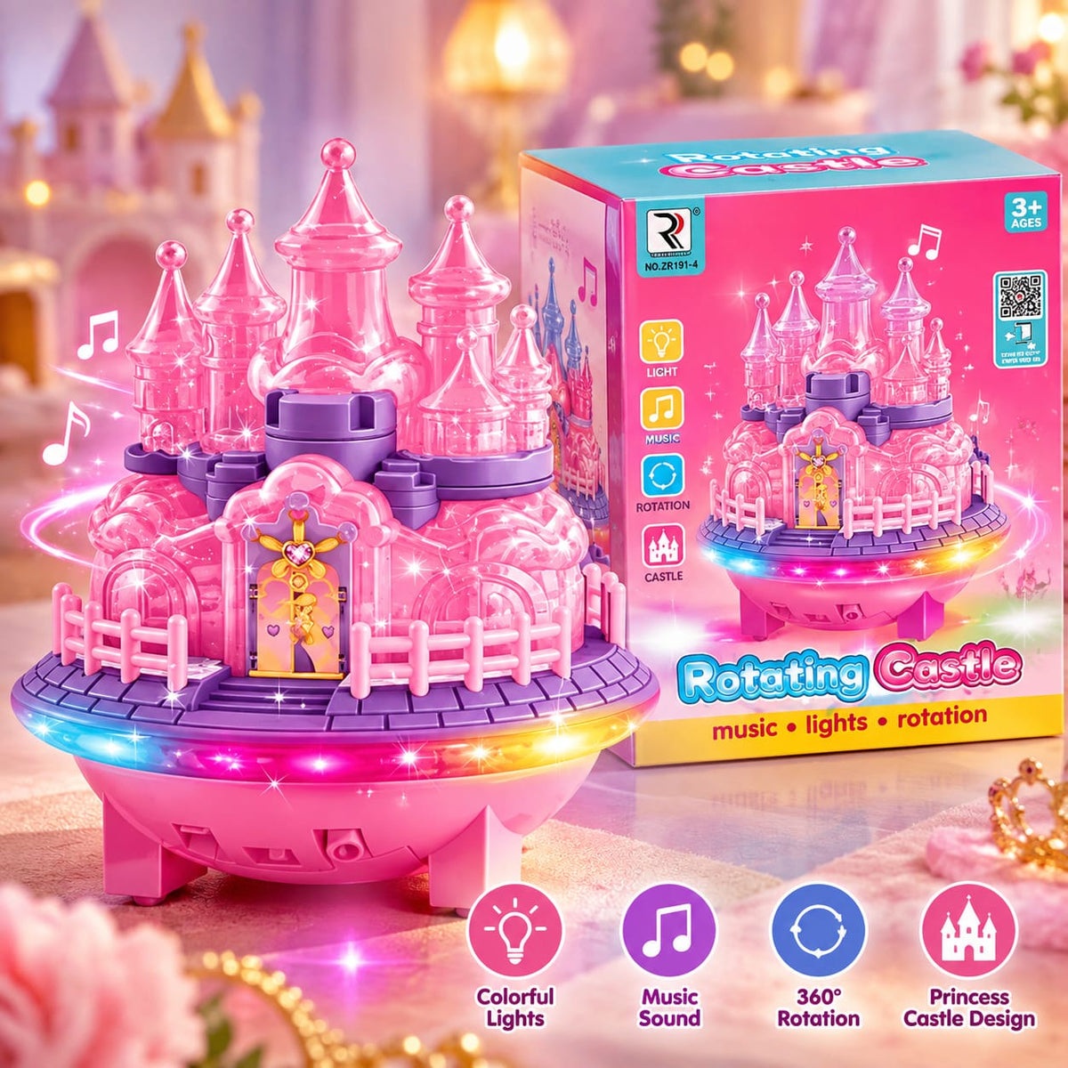 Princess Castle Toy with Music & Lights