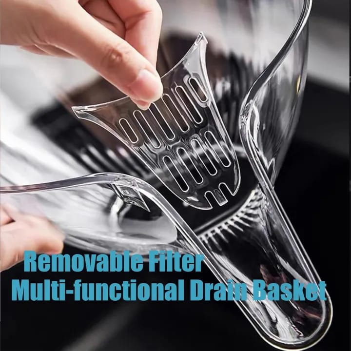 Transparent Multi-Functional Fruit Vegetable Washing Bowl