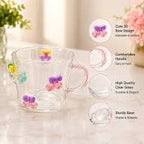 Cherry Design Glass Cup