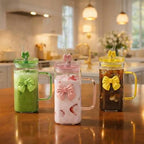 Bow Design Glass Cup
